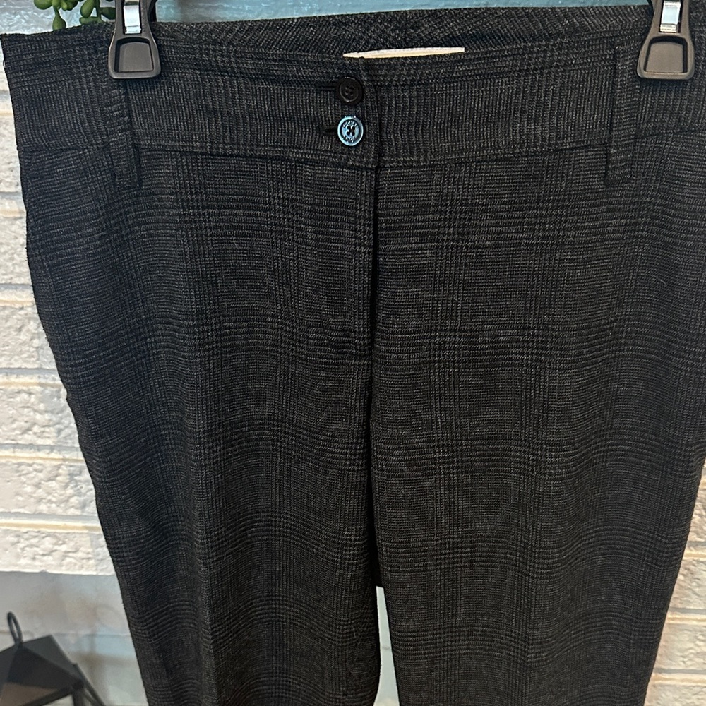 MICHAEL Michael Kors Dark, Gray Checkered Trousers